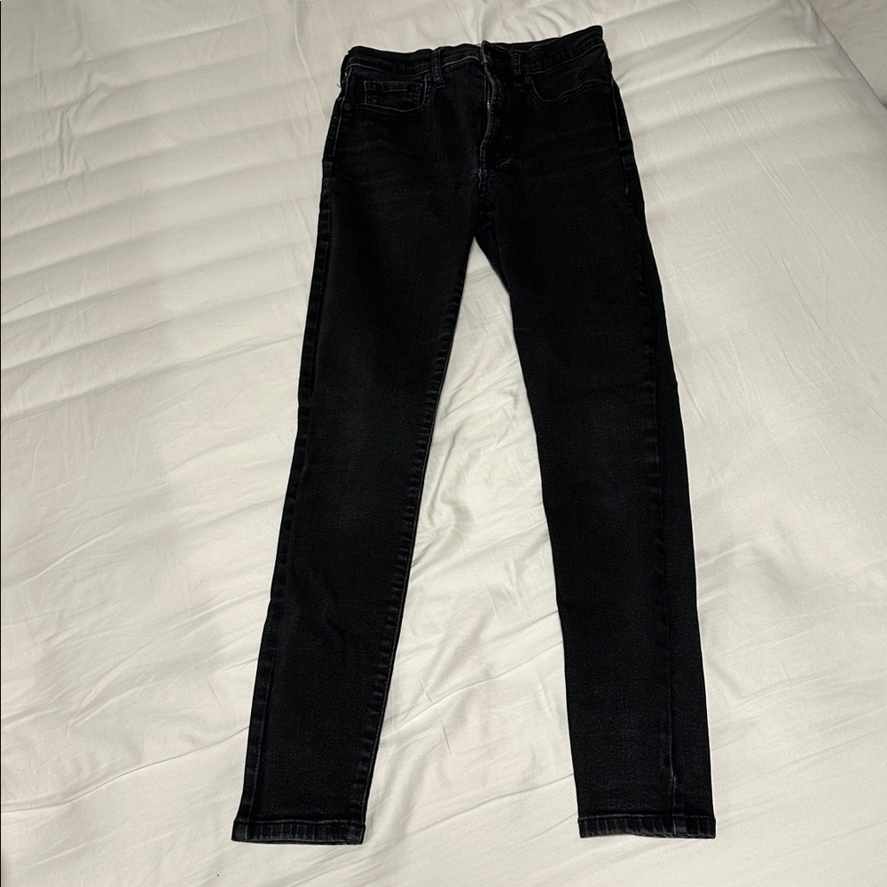 Everlane the High Rise Skinny Jeans in Black